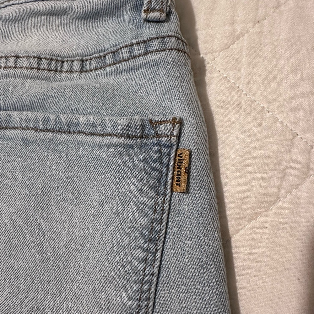 Vibrant Light Blue Flare Jeans - Picture 5 of 6